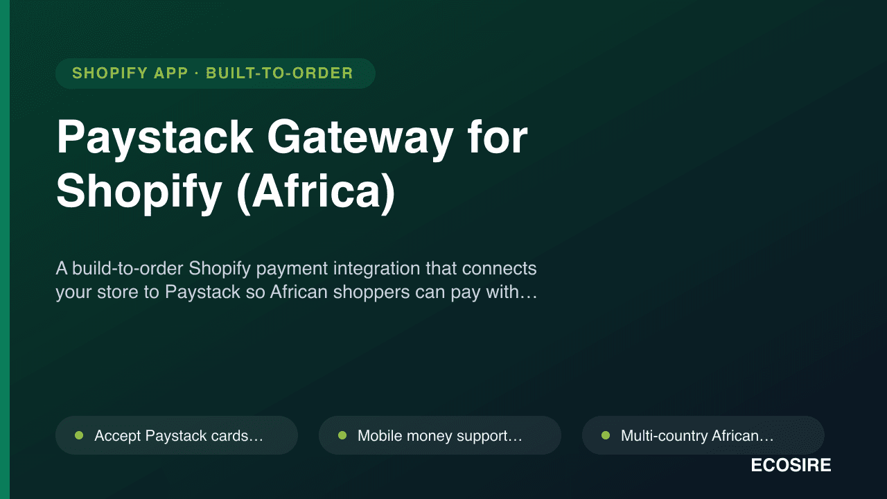 Paystack Gateway for Shopify (Africa)