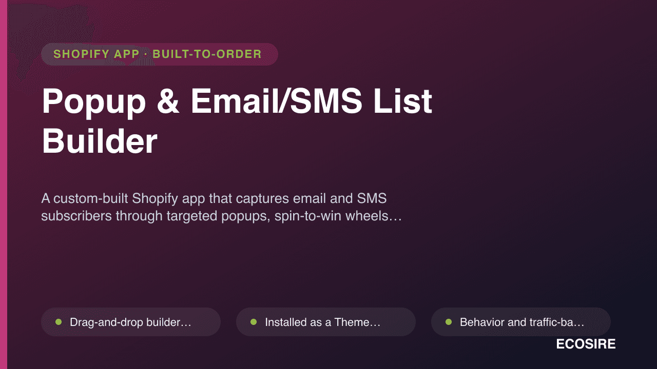 Popup & Email/SMS List Builder