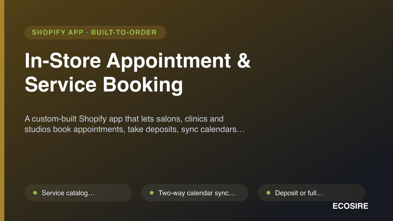 In-Store Appointment & Service Booking