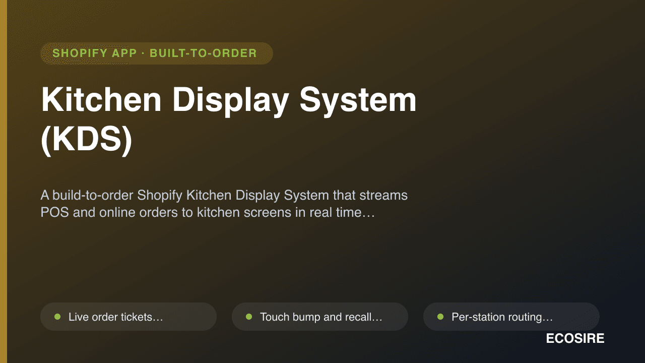 Kitchen Display System (KDS)