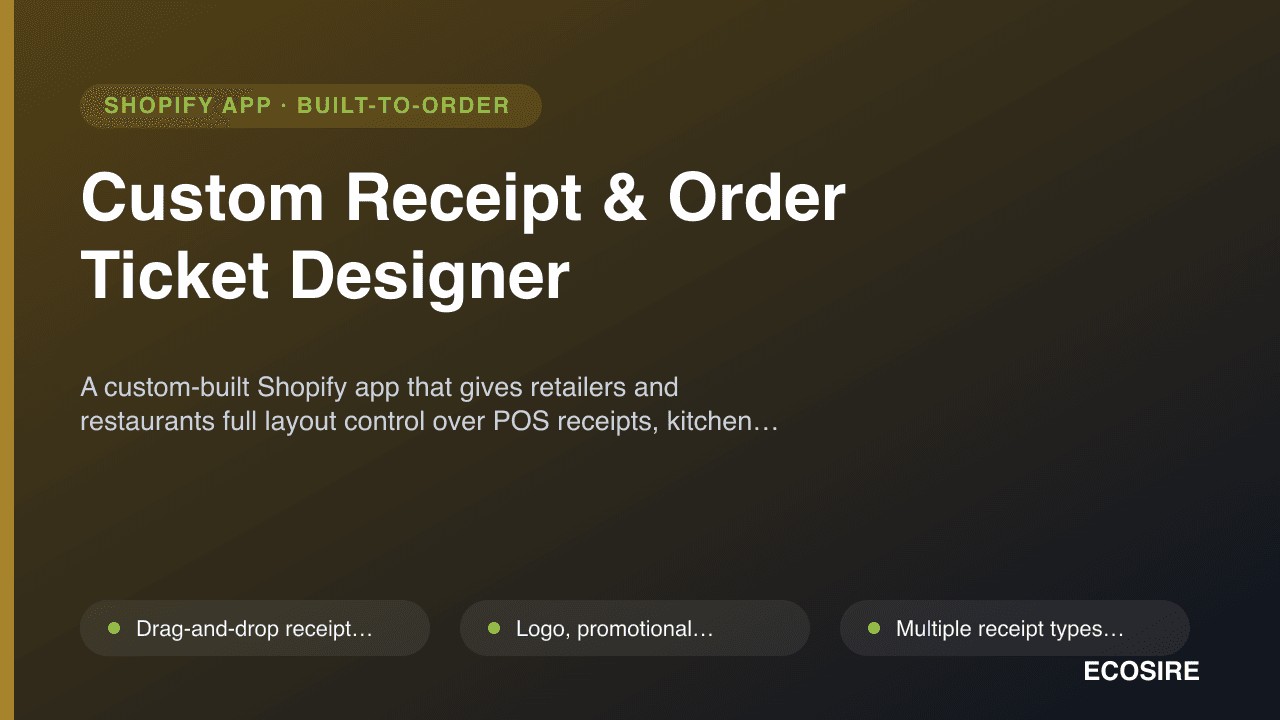 Custom Receipt & Order Ticket Designer