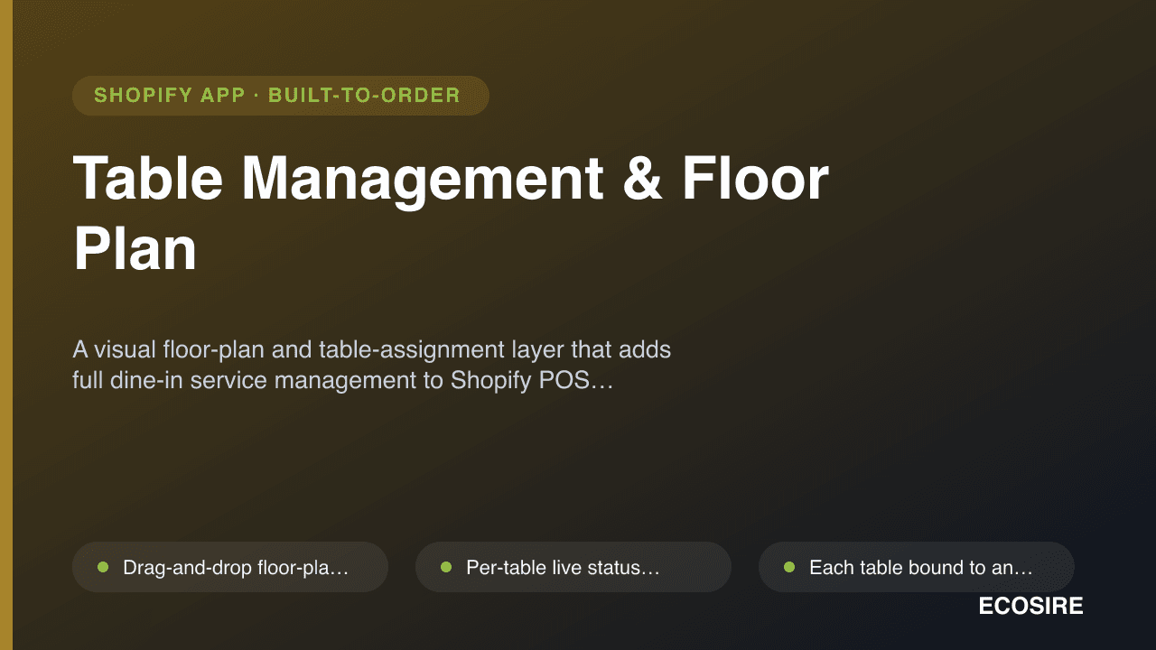 Table Management & Floor Plan