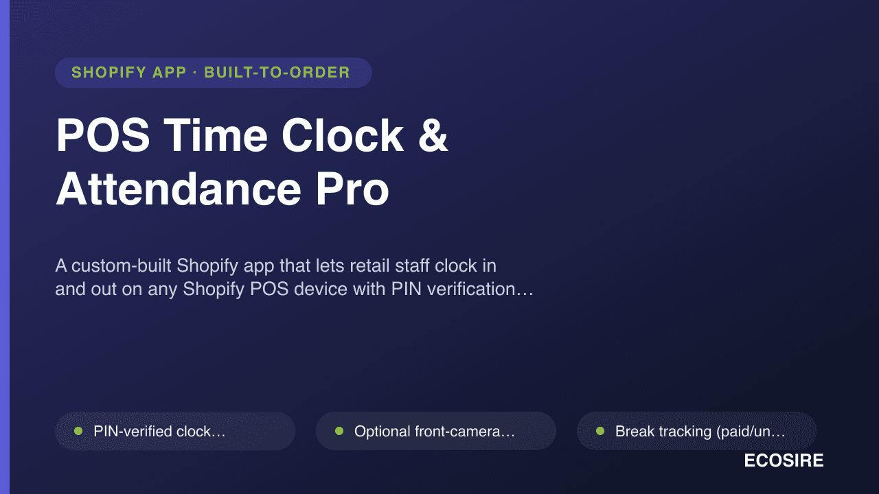 POS Time Clock & Attendance Pro