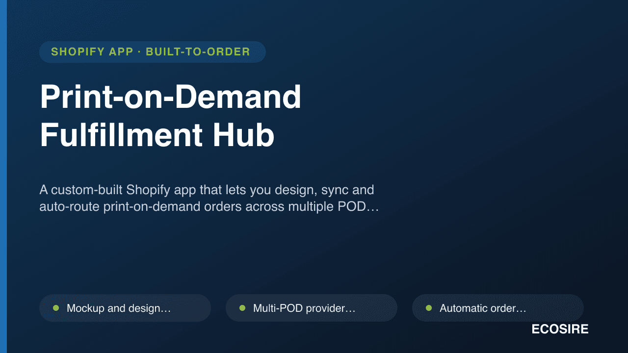 Print-on-Demand Fulfillment Hub