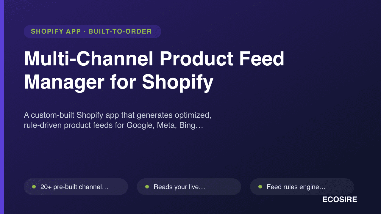 Multi-Channel Product Feed Manager for Shopify