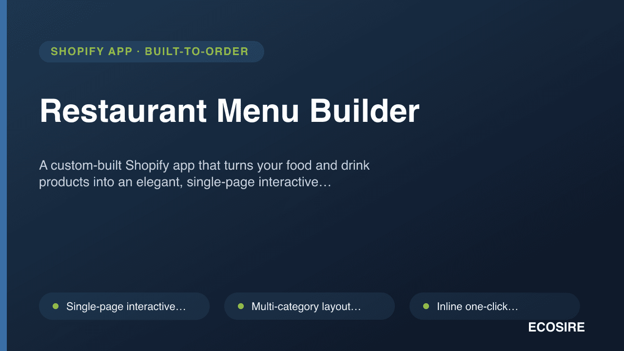Restaurant Menu Builder