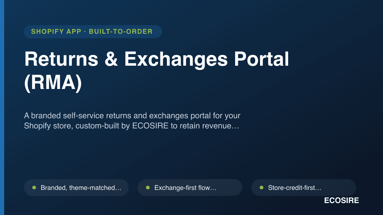 Returns & Exchanges Portal (RMA)