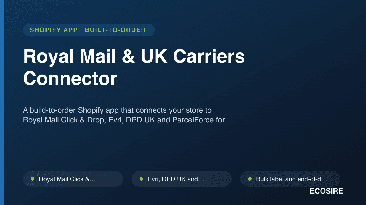 Royal Mail & UK Carriers Connector