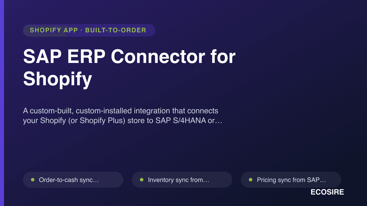SAP ERP Connector for Shopify