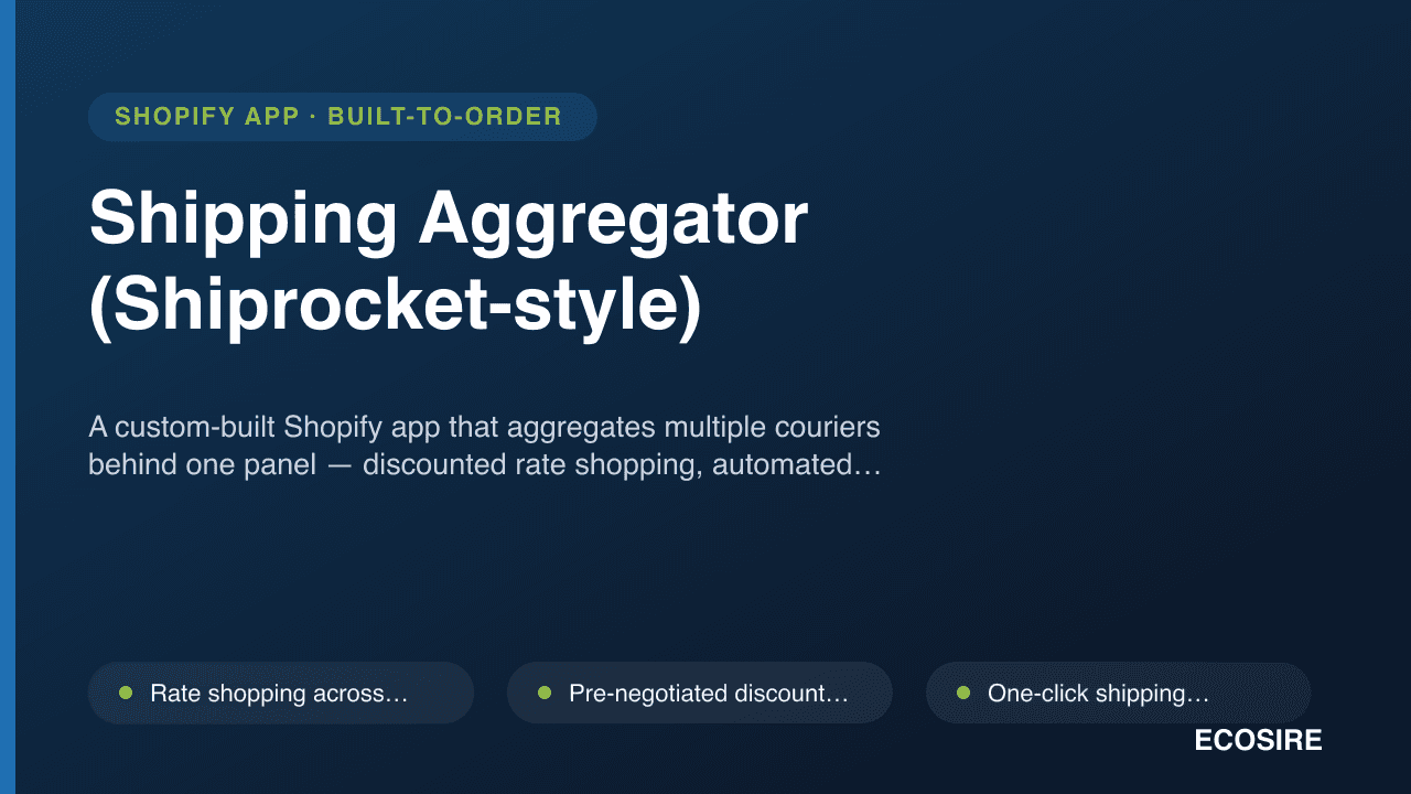 Shipping Aggregator (Shiprocket-style)