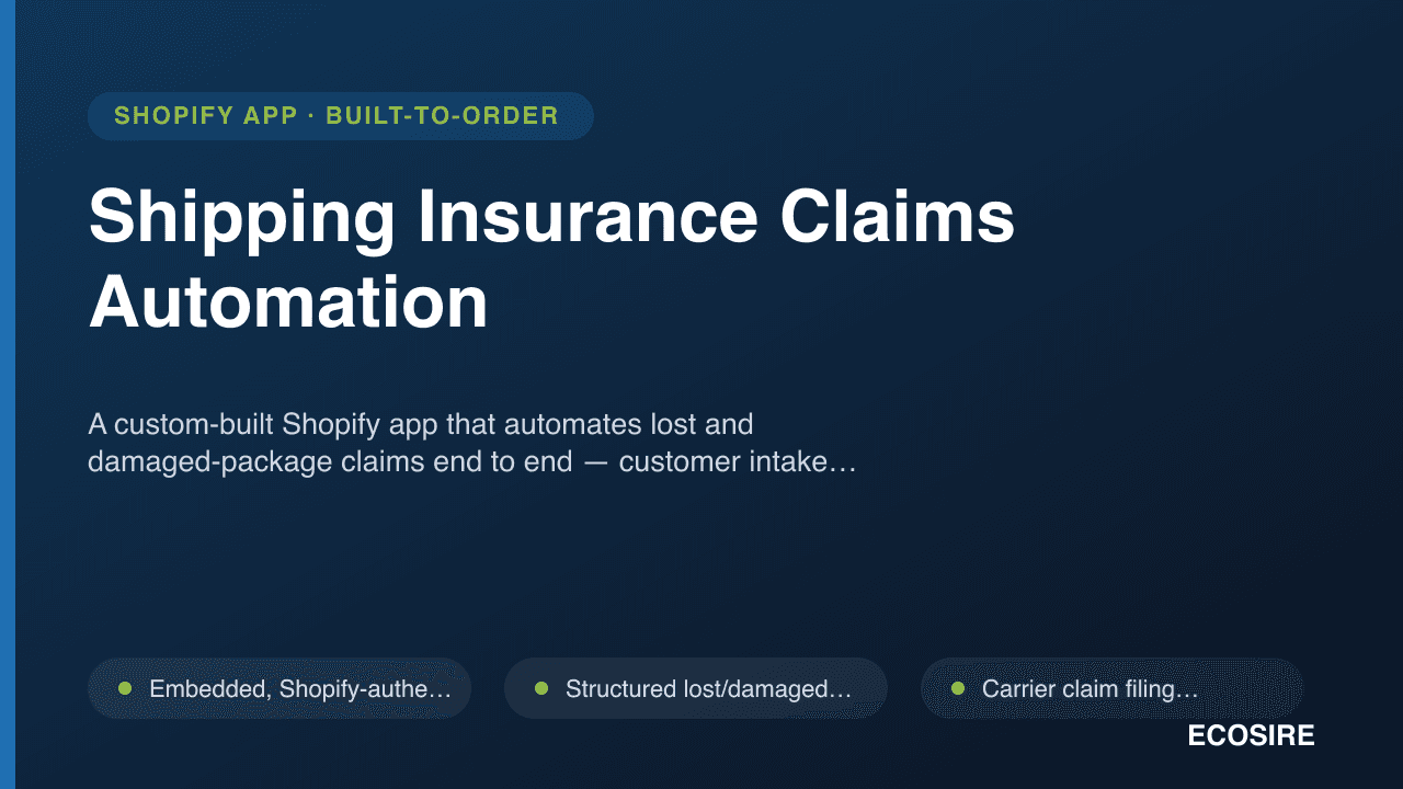 Shipping Insurance Claims Automation