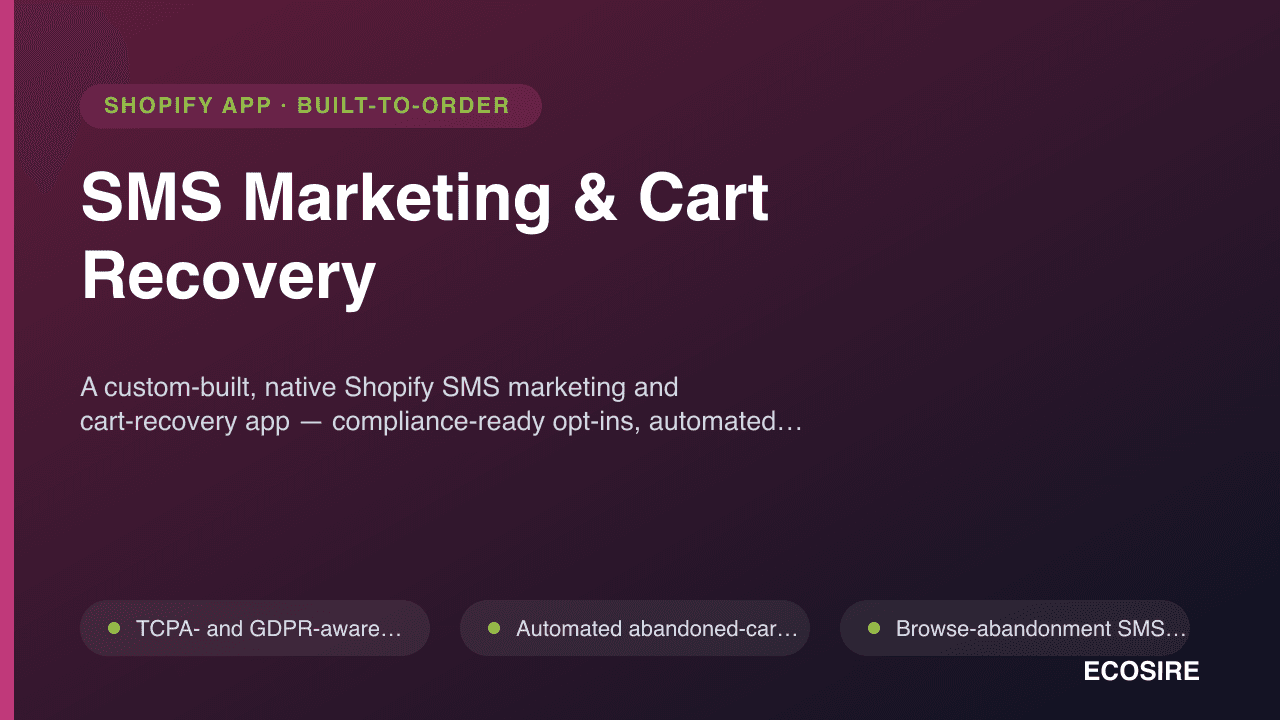 SMS Marketing & Cart Recovery