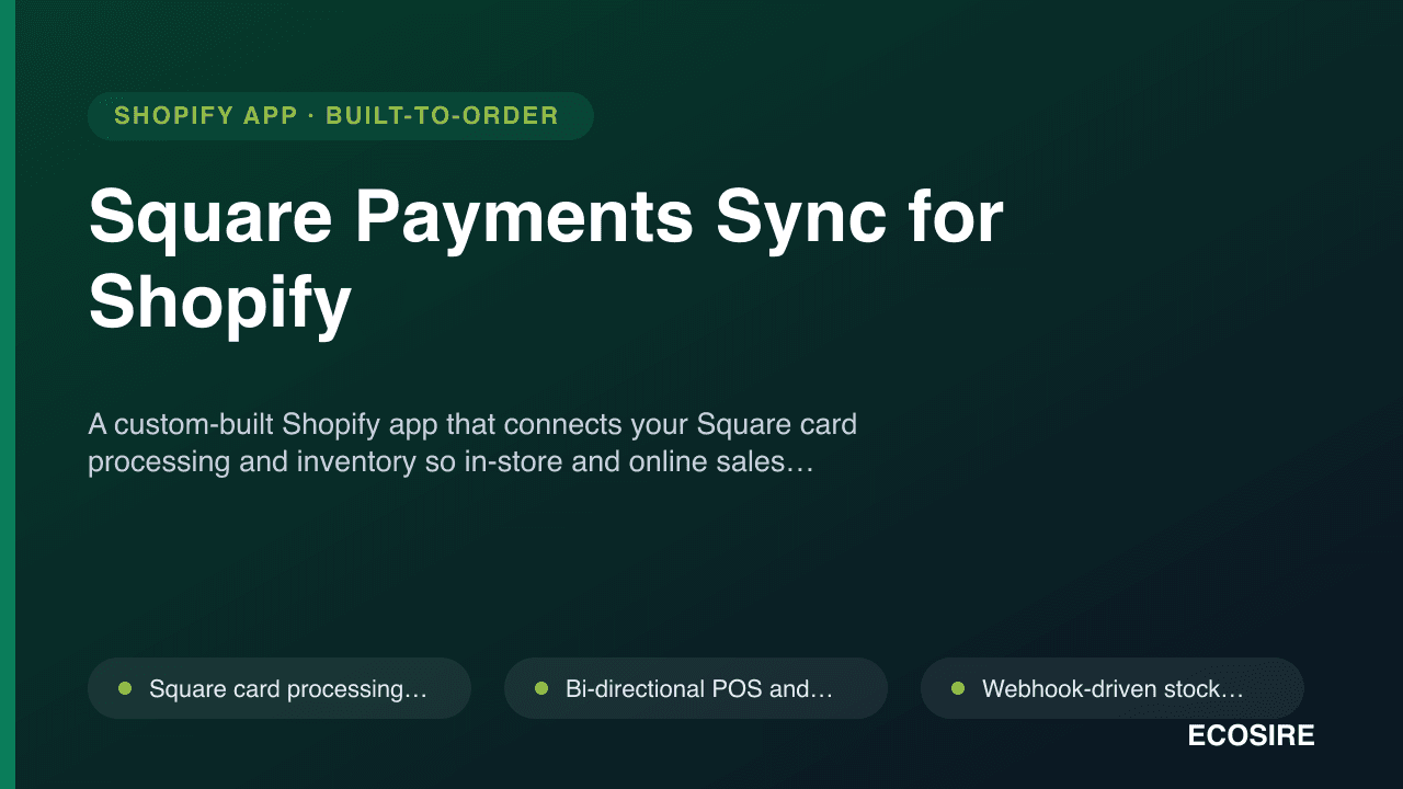 Square Payments Sync for Shopify