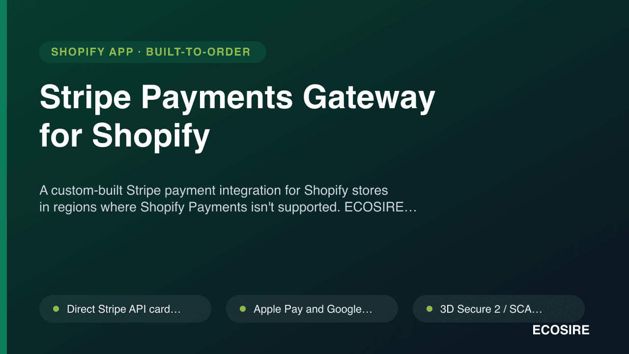 Stripe Payments Gateway for Shopify