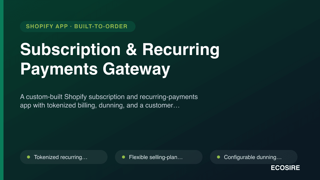 Subscription & Recurring Payments Gateway