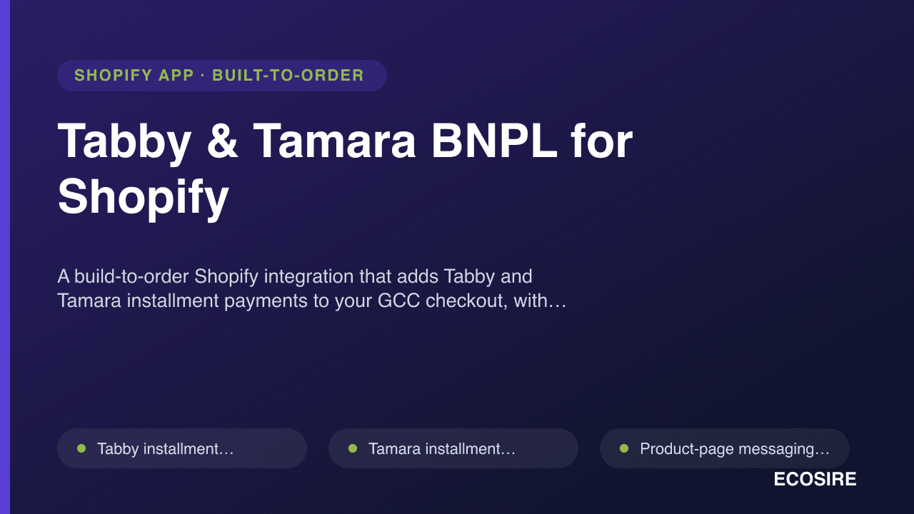 Tabby & Tamara BNPL for Shopify