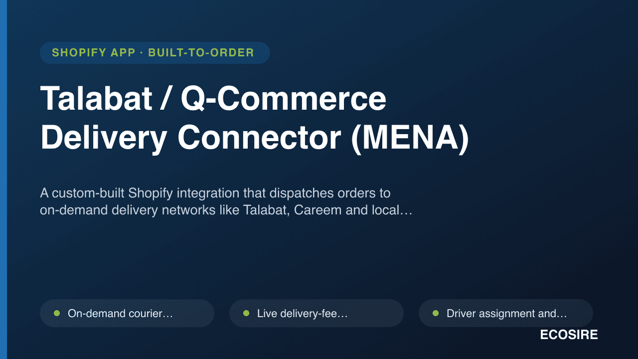 Talabat / Q-Commerce Delivery Connector (MENA)