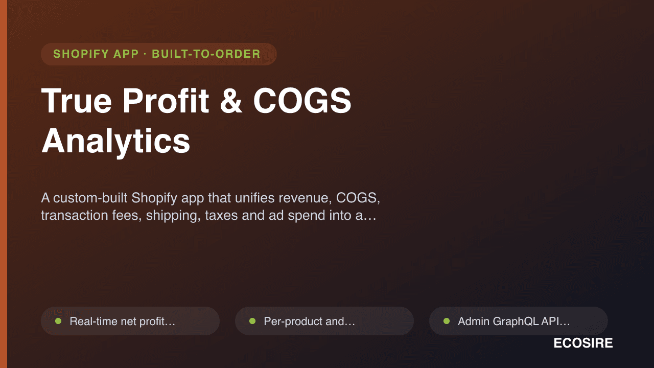 True Profit & COGS Analytics
