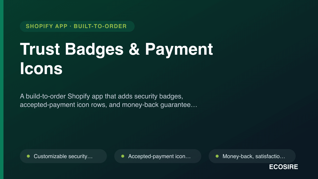 Trust Badges & Payment Icons
