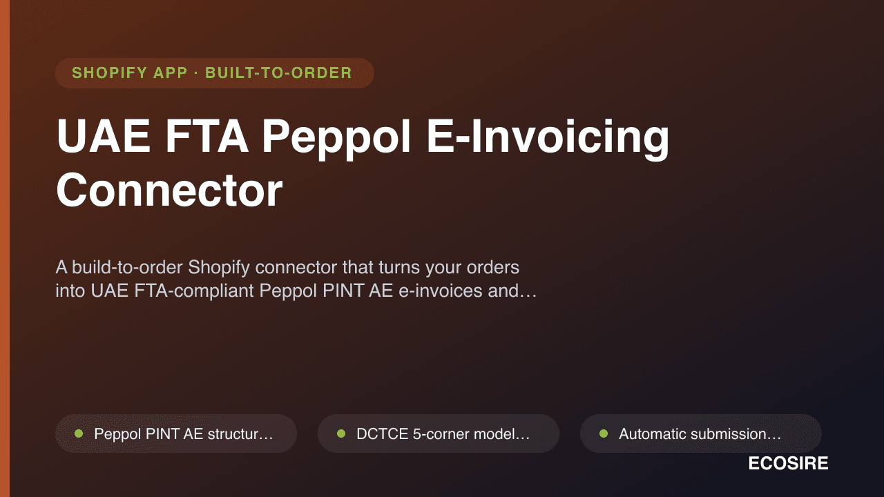 UAE FTA Peppol E-Invoicing Connector