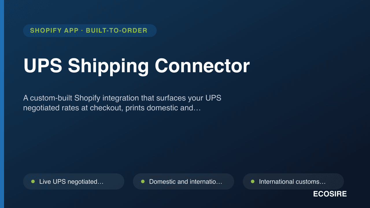 UPS Shipping Connector