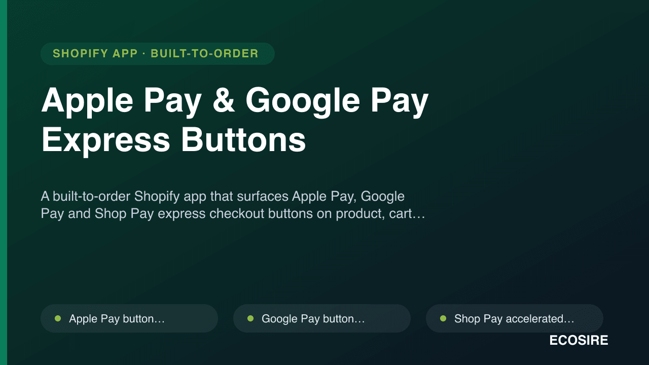 Apple Pay & Google Pay Express Buttons