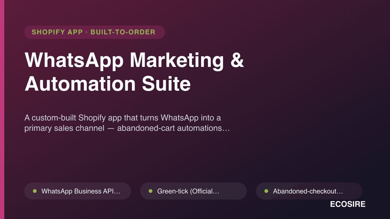 WhatsApp Marketing & Automation Suite