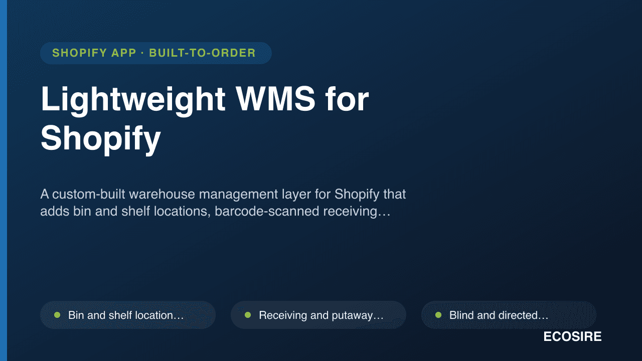 Lightweight WMS for Shopify