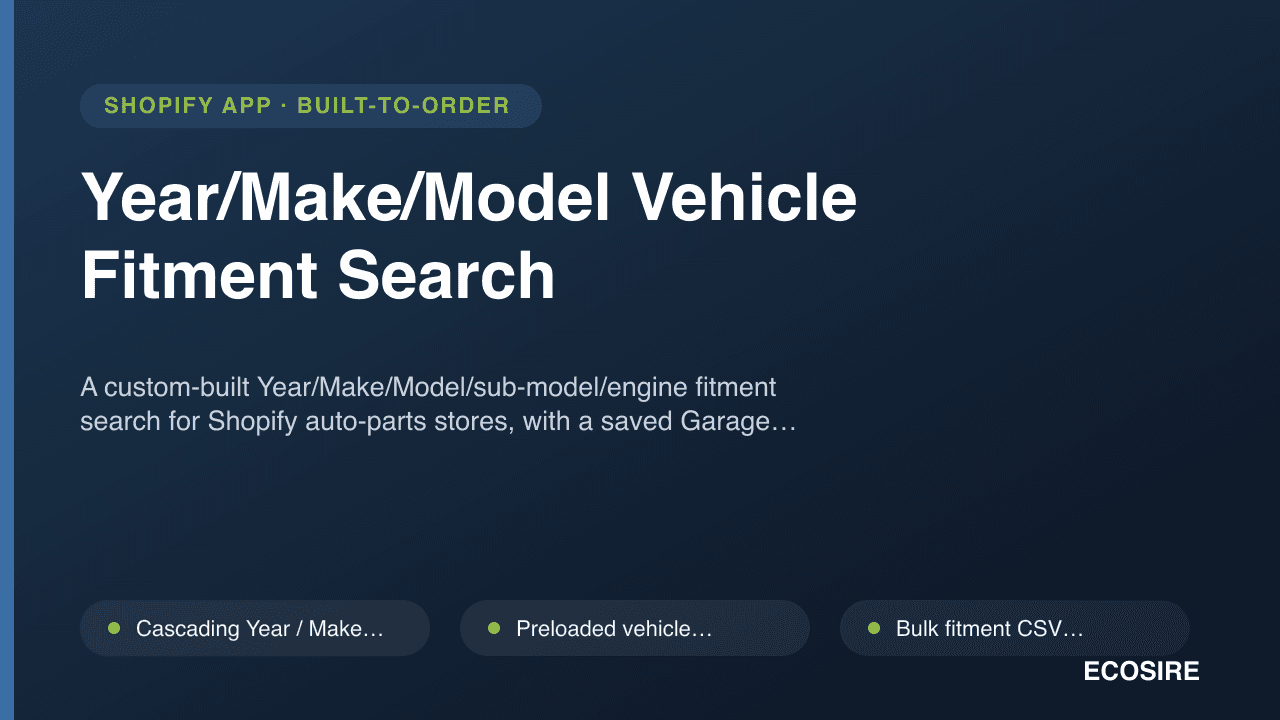 Year/Make/Model Vehicle Fitment Search
