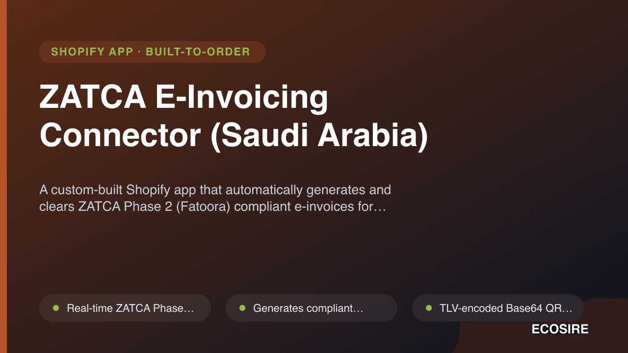 ZATCA E-Invoicing Connector (Saudi Arabia)