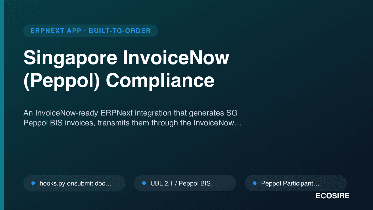 Singapore InvoiceNow (Peppol) Compliance