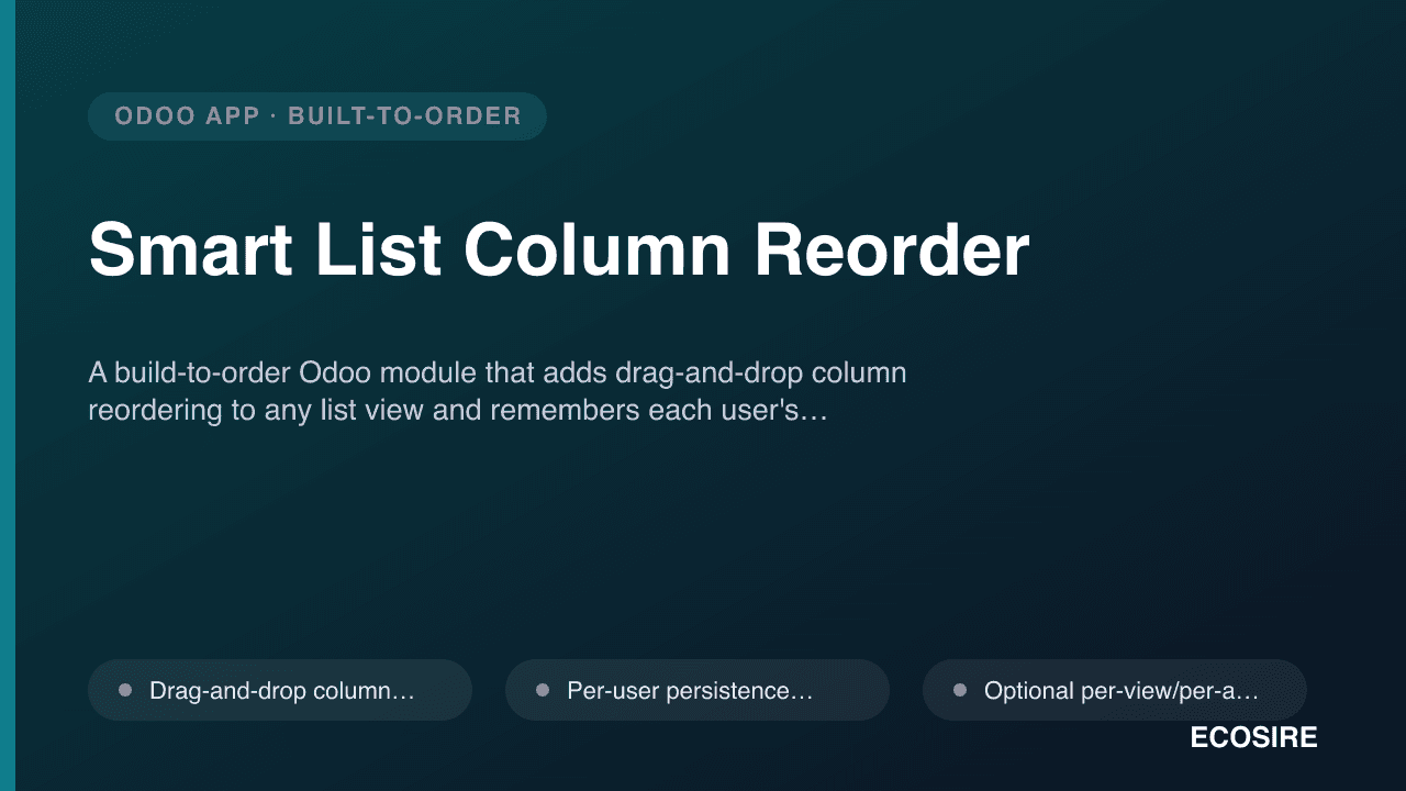 Smart List Column Reorder