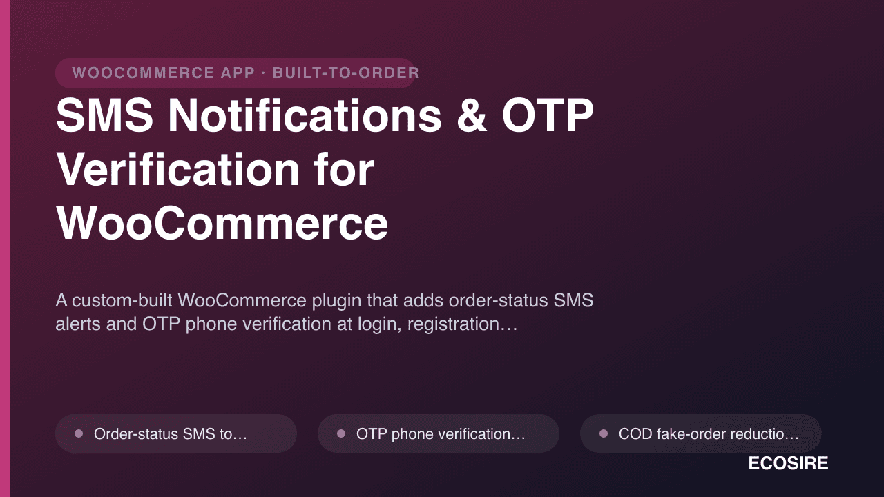 SMS Notifications & OTP Verification for WooCommerce