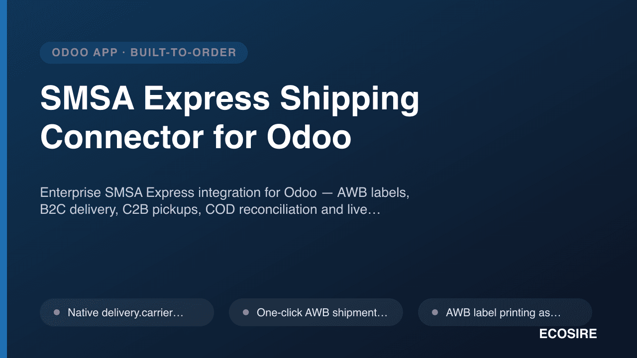SMSA Express Shipping Connector for Odoo