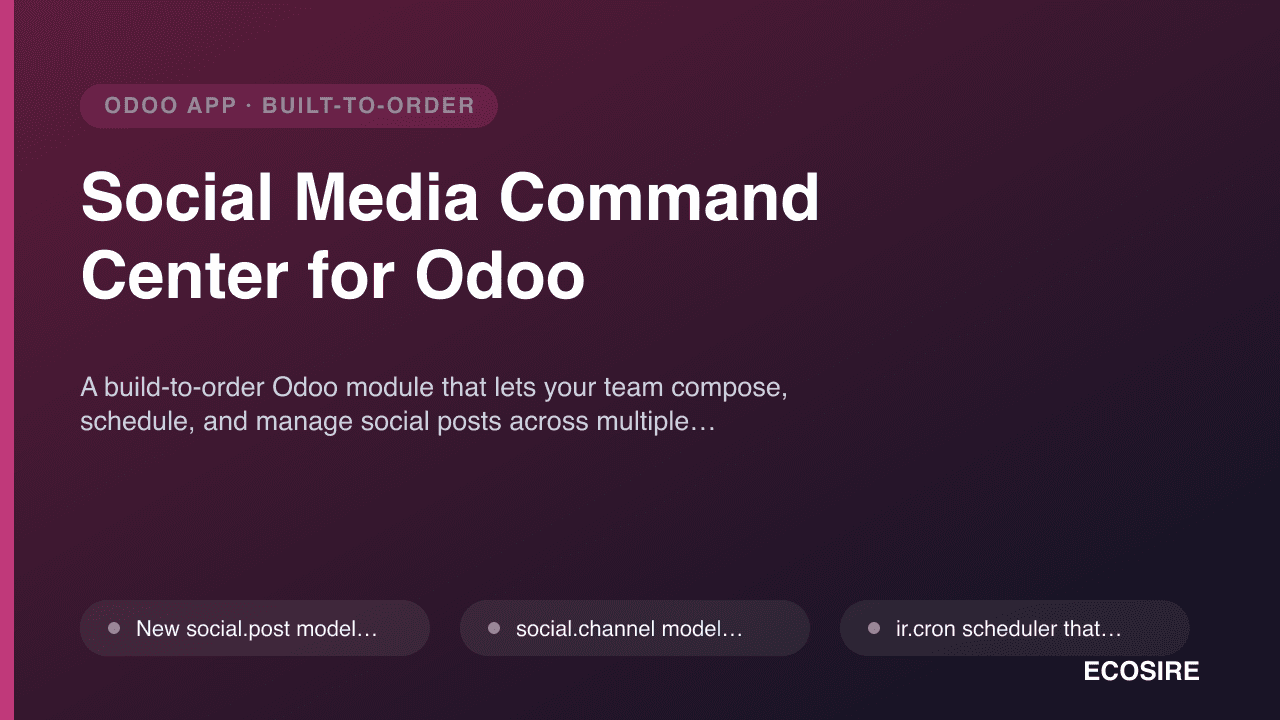 Social Media Command Center for Odoo