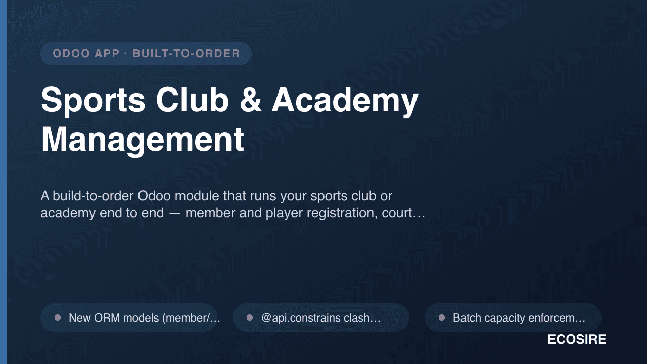 Sports Club & Academy Management