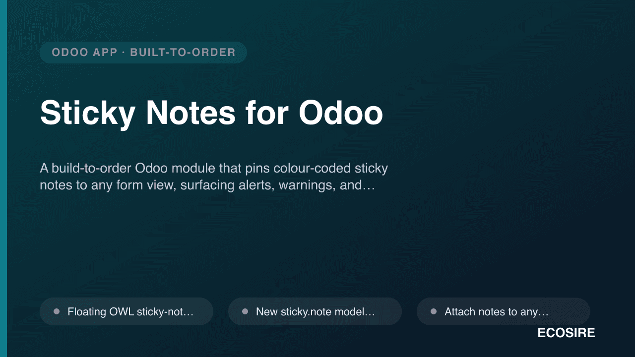 Sticky Notes for Odoo
