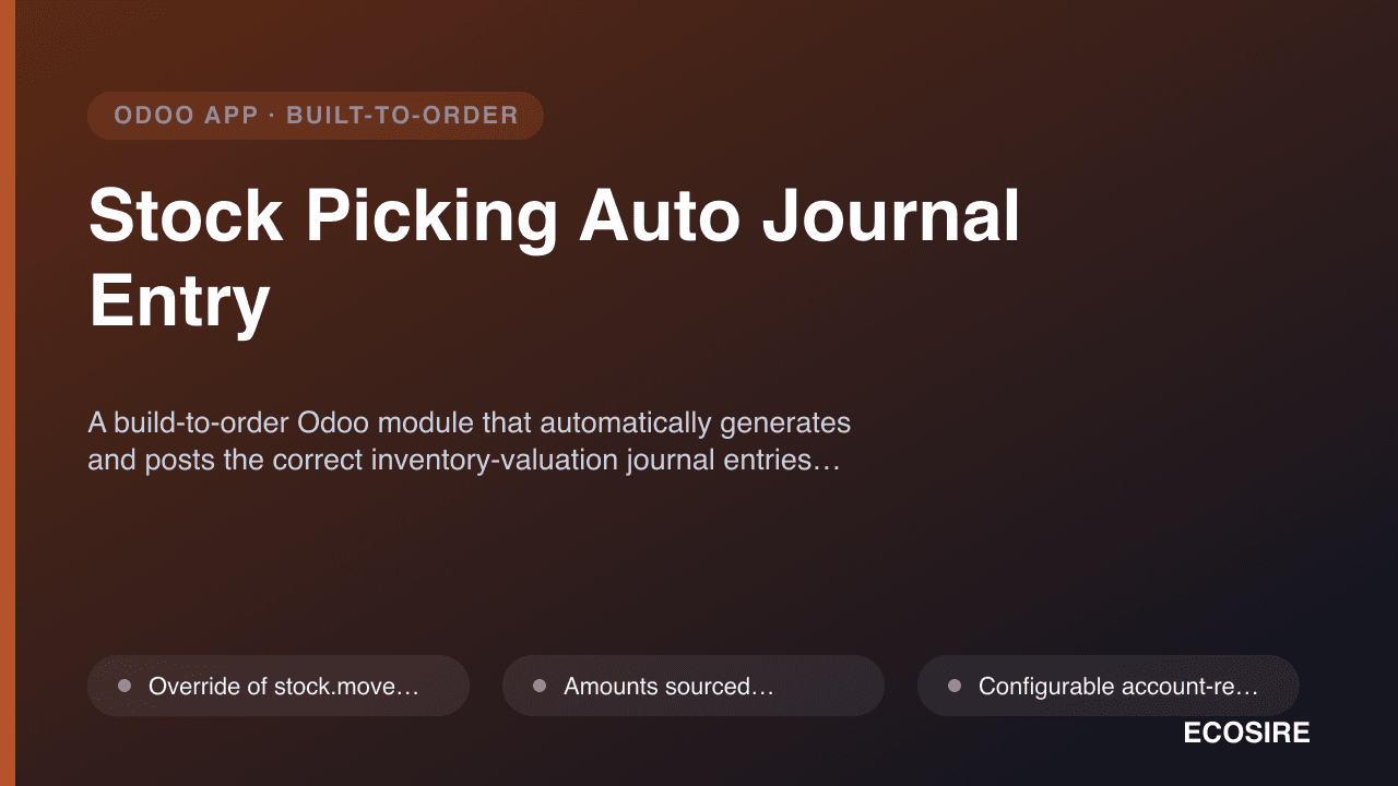 Stock Picking Auto Journal Entry