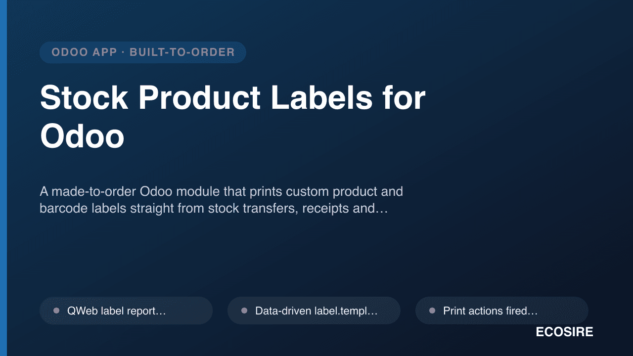 Stock Product Labels for Odoo