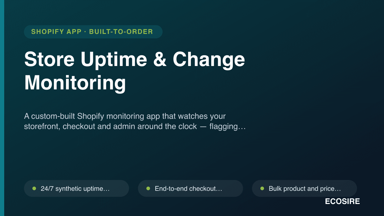 Store Uptime & Change Monitoring
