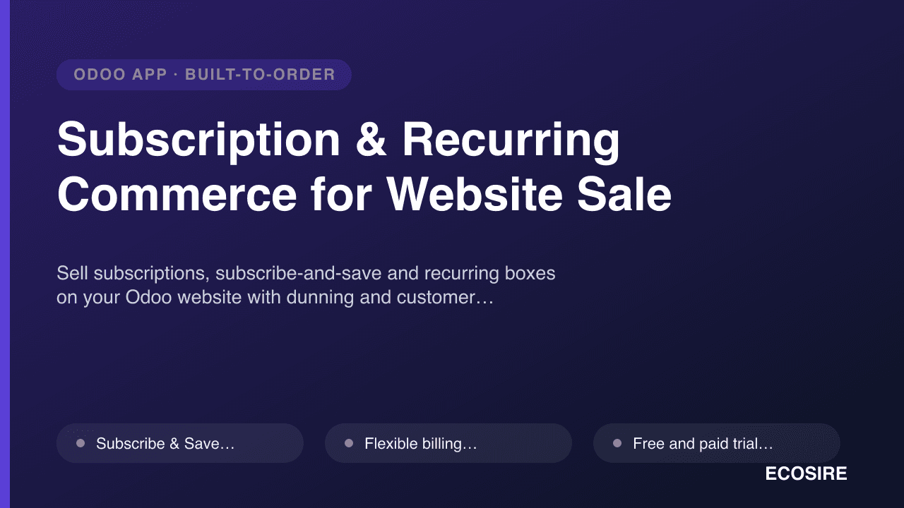 Subscription & Recurring Commerce for Website Sale