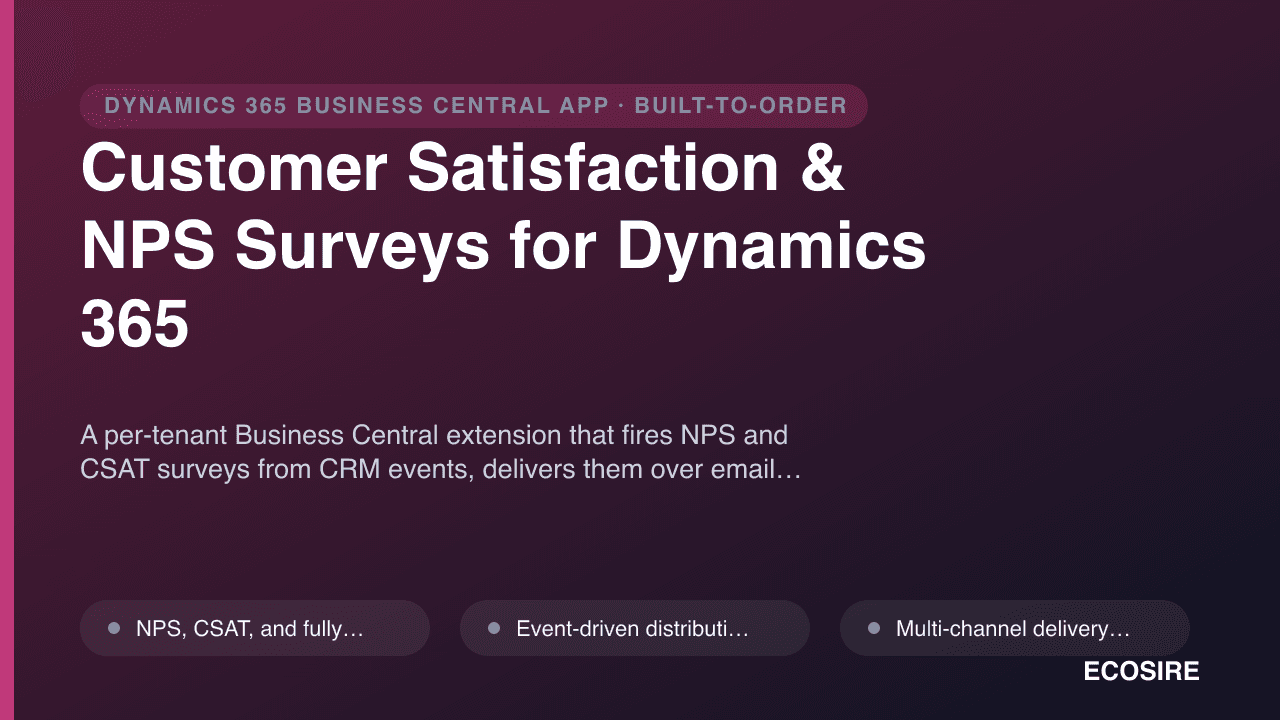 Customer Satisfaction & NPS Surveys for Dynamics 365