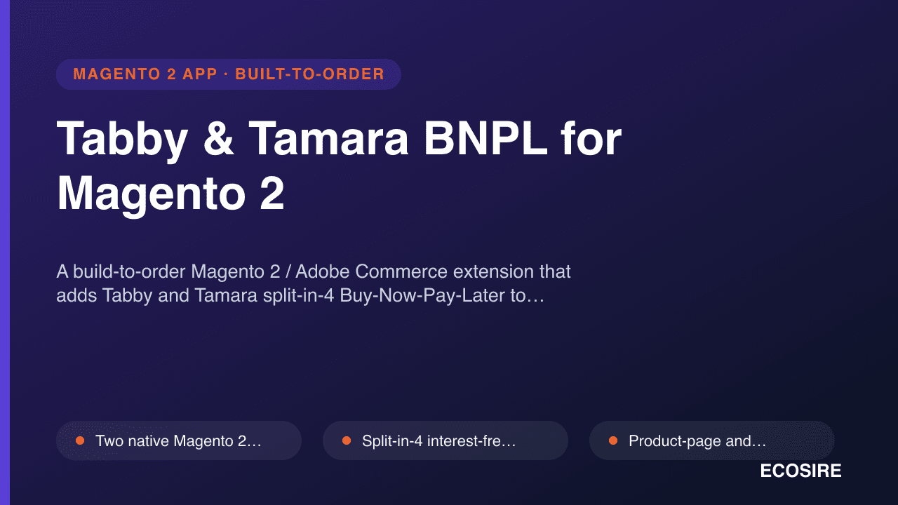 Tabby & Tamara BNPL for Magento 2