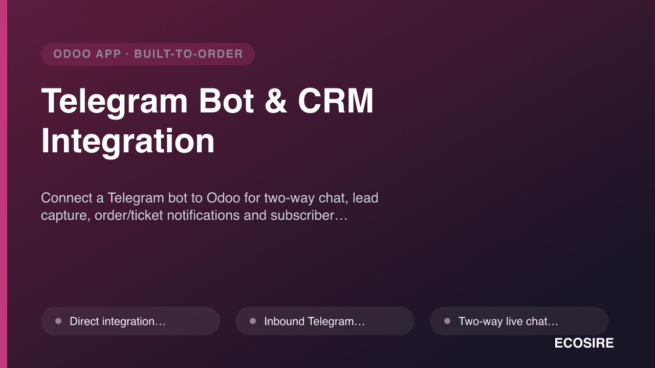 Telegram Bot & CRM Integration