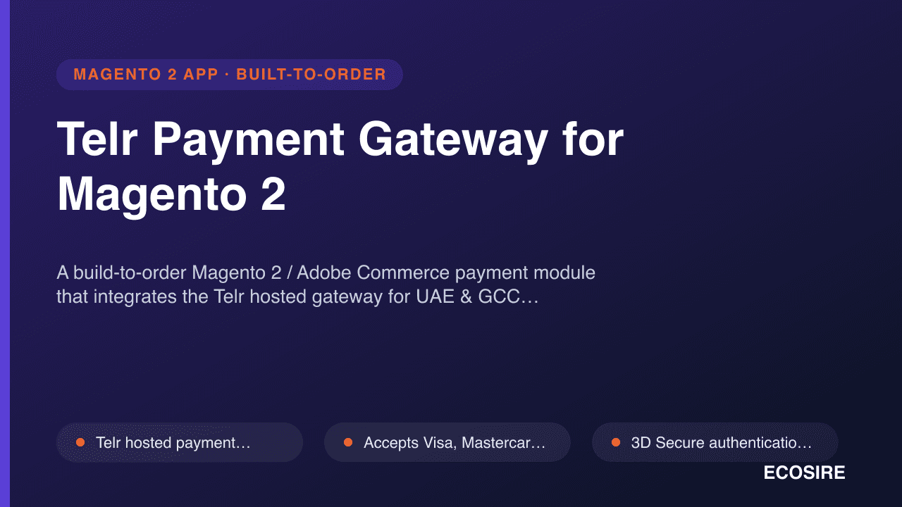 Telr Payment Gateway for Magento 2