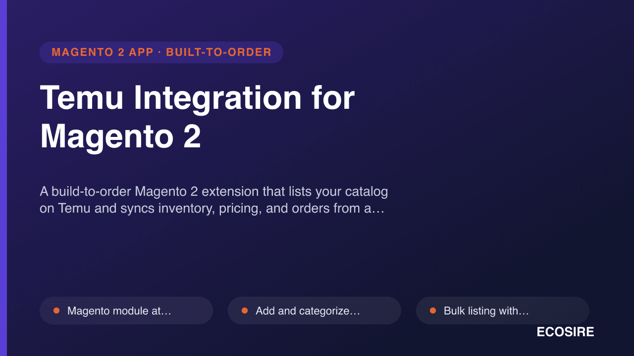 Temu Integration for Magento 2