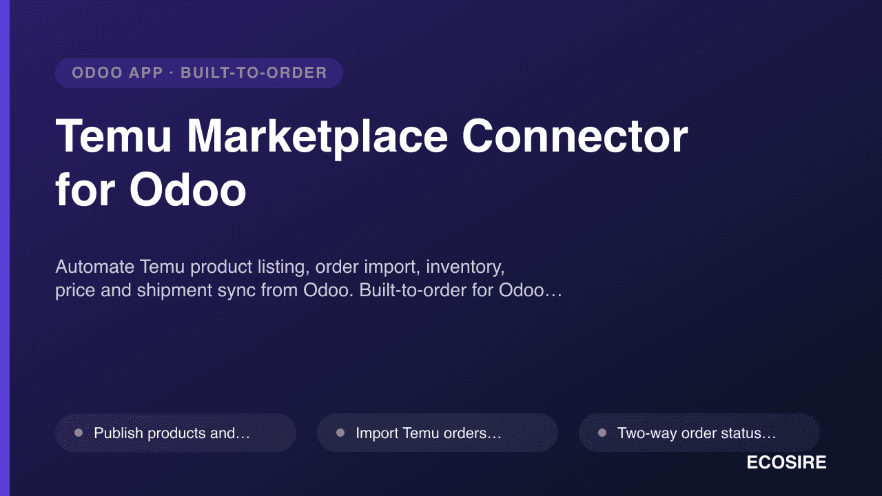 Temu Marketplace Connector for Odoo