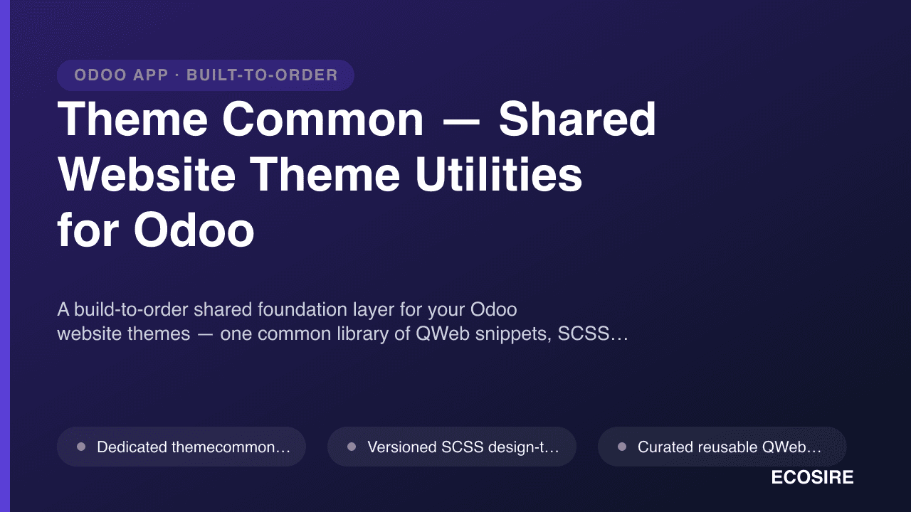 Theme Common — Shared Website Theme Utilities for Odoo