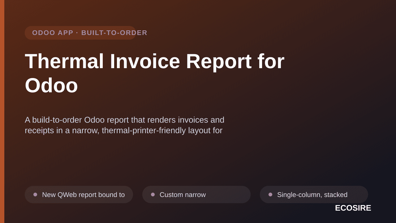 Thermal Invoice Report for Odoo