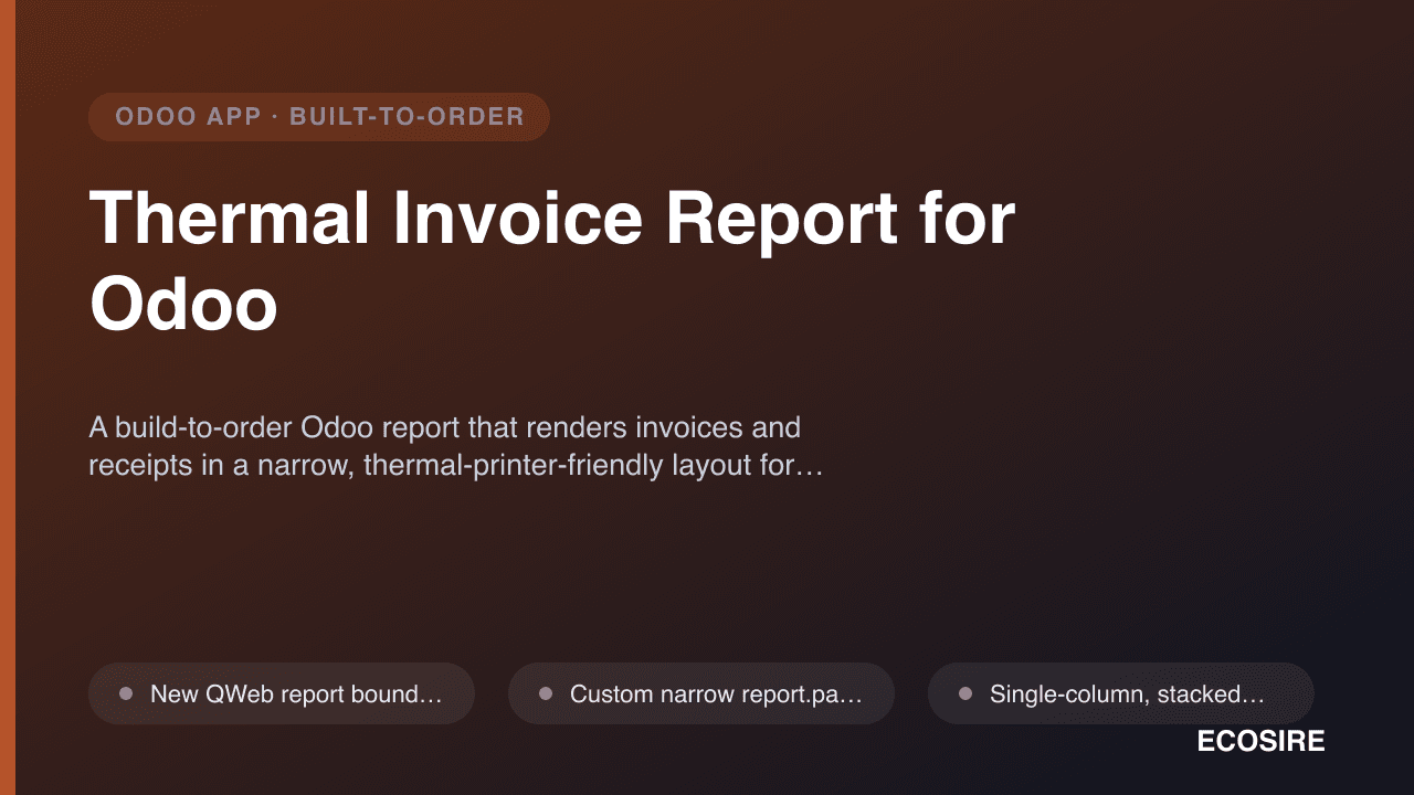 Thermal Invoice Report for Odoo